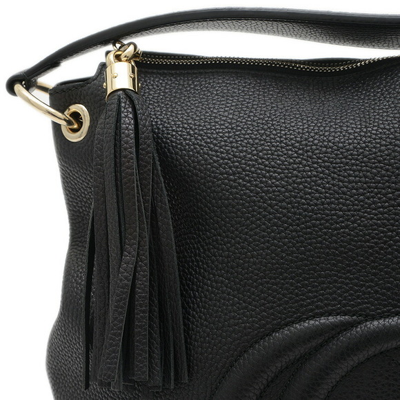 Gucci Soho Shoulder Interlocking GG Bag Tassel Black - Picture 4 of 7